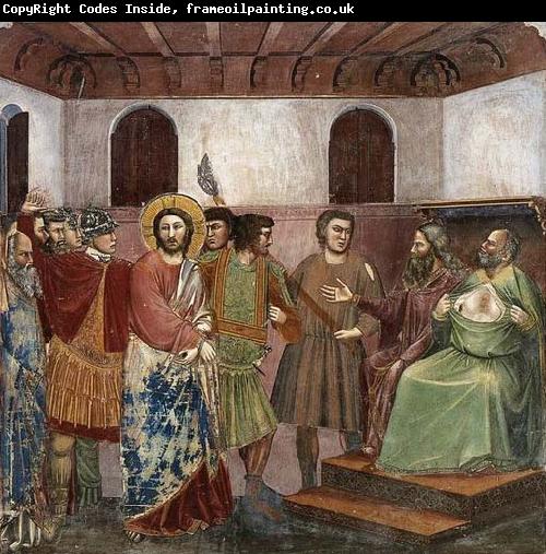 GIOTTO di Bondone Christ before Caiaphas